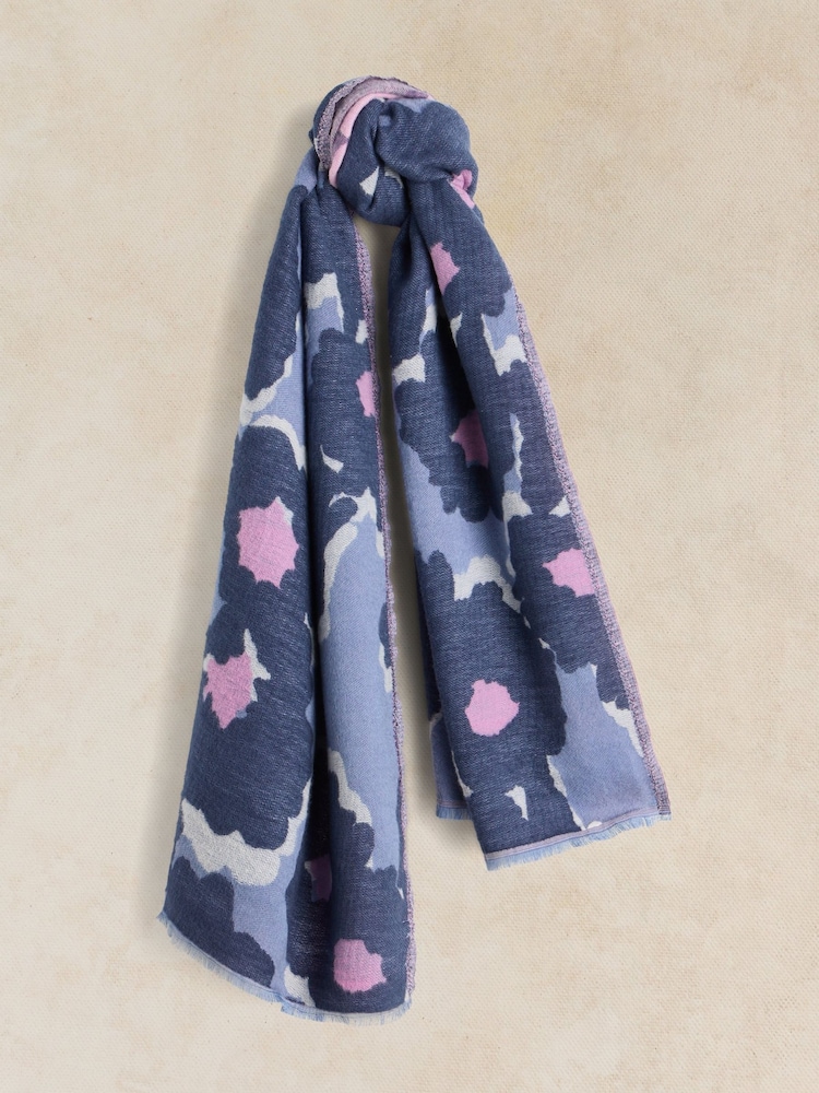 White Stuff Blue Selma Midweight Scarf - Image 1 of 3 White Stuff Blue Selma Midweight Scarf - Image 1 of 3