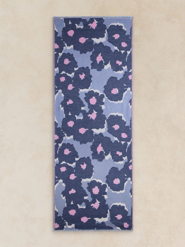 White Stuff Blue Selma Midweight Scarf - Image 2 of 3 White Stuff Blue Selma Midweight Scarf - Image 2 of 3