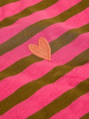 White Stuff Pink Clara Stripe Embroidered T-Shirt - Image 6 of 6