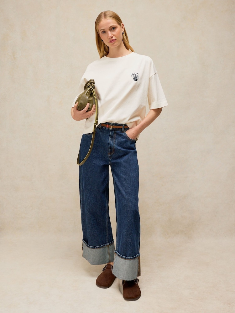 White Stuff White Katya Embroidered T-Shirt - Image 1 of 6