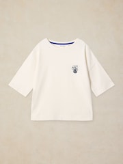 White Stuff White Katya Embroidered T-Shirt - Image 6 of 6