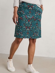 Seasalt Cornwall Blue Ferry Crossing Needlecord Skirt - Image 1 of 5