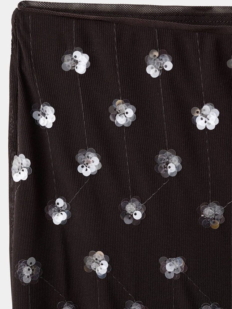 Mango Brown Embellished Straight Leg Trousers - Image 5 of 5