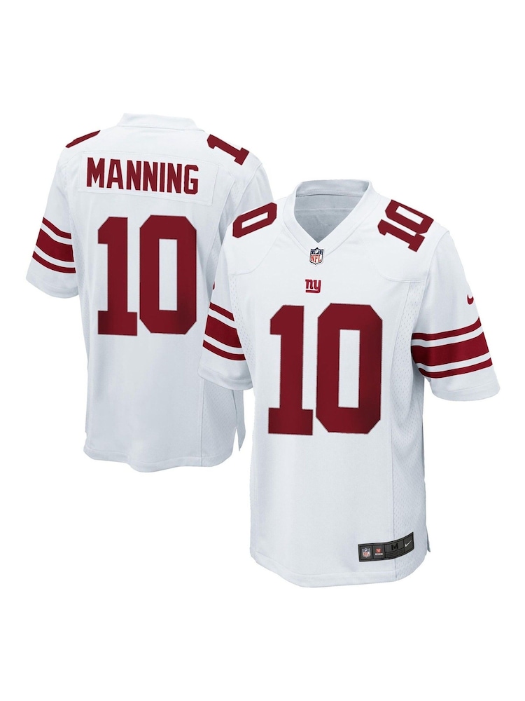 Nike White NFL New York Giants Road Game Jersey - Eli Manning - Image 1 of 1