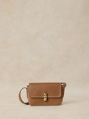 White Stuff Brown Mini Laila Lock Cross-Body Bag - Image 1 of 4