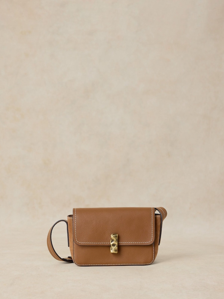 White Stuff Brown Mini Laila Lock Cross-Body Bag - Image 1 of 4 White Stuff Brown Mini Laila Lock Cross-Body Bag - Image 1 of 4