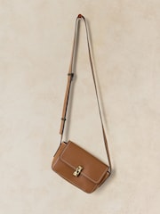 White Stuff Brown Mini Laila Lock Cross-Body Bag - Image 3 of 4
