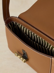 White Stuff Brown Mini Laila Lock Cross-Body Bag - Image 4 of 4