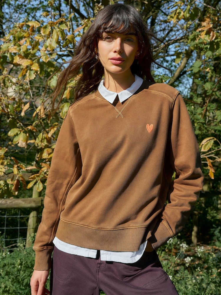 White Stuff Brown Daydreamer Sweat Top - Image 1 of 6