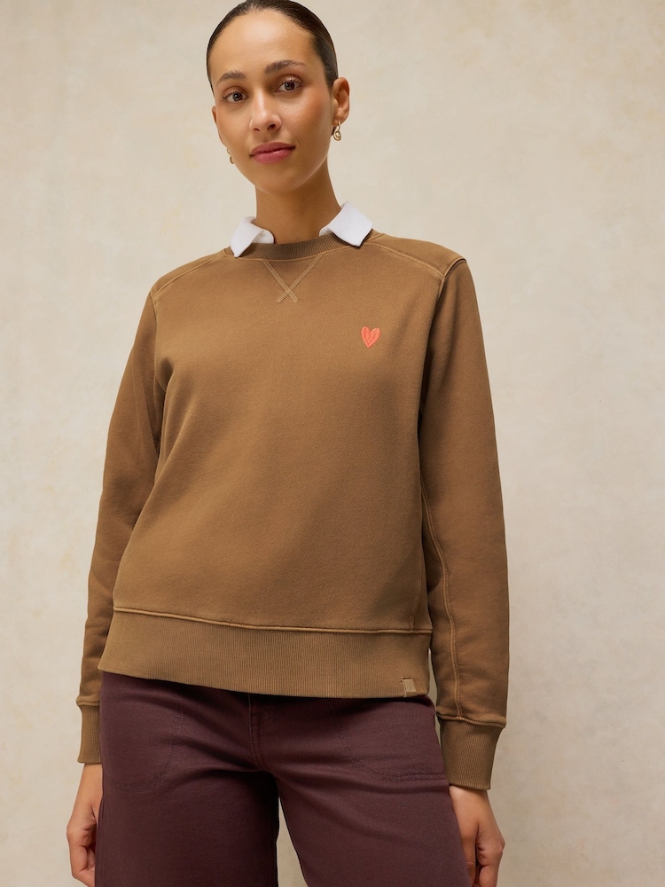 White Stuff Brown Daydreamer Sweat Top - Image 2 of 6