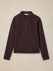 White Stuff Brown Ember Rib Polo Shirt - Image 5 of 6