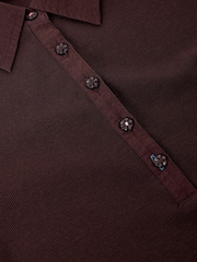 White Stuff Brown Ember Rib Polo Shirt - Image 6 of 6