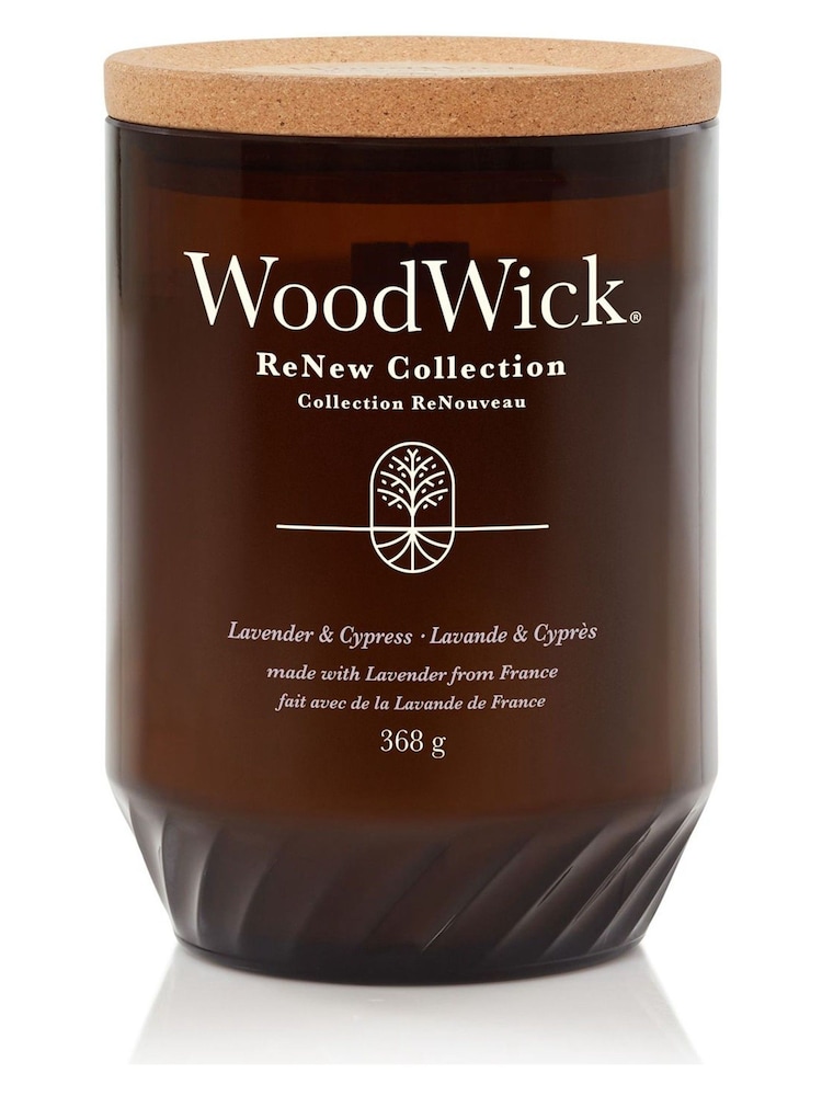Woodwick Natural ReNew Large Lavender Cypress Scented Candle - Image 2 of 5