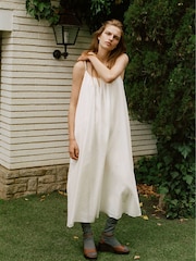 Mango White Strappy Maxi Dress - Image 1 of 7