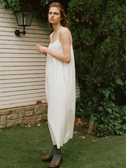 Mango White Strappy Maxi Dress - Image 3 of 7
