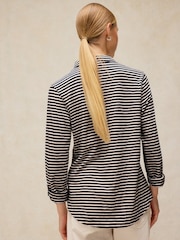 White Stuff Blue Annie Stripe Jersey Shirt - Image 2 of 6