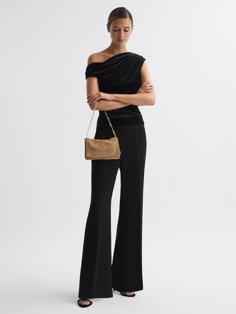 Reiss Bronze Soho Embellished Shoulder Bag - Image 2 of 5