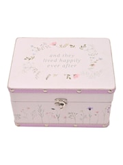 Widdop Set of 2 White Wildflower Wedding Keepsake Luggage Boxes - Image 5 of 8