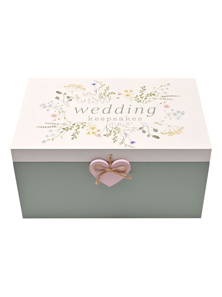 Widdop Green Wildflower Wedding Keepsake Box - Image 1 of 6