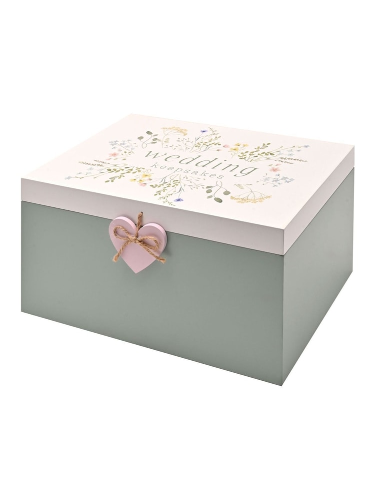 Widdop Green Wildflower Wedding Keepsake Box - Image 2 of 6