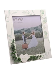 Widdop White Our Love Story' White Frame with Leaves - 8" x 10 - Image 1 of 5