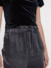 Charcoal Grey Satin Joggers - Image 4 of 7