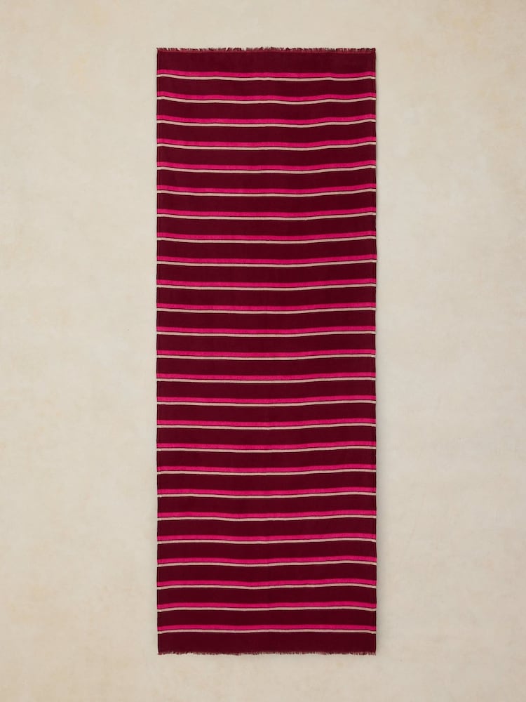 White Stuff Selma Stripe Midweight Scarf - Attēls 2 no 3