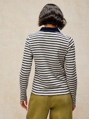 White Stuff Blue Ember Rib Polo Shirt - Image 2 of 6