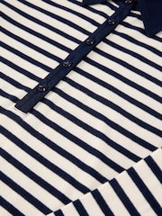 White Stuff Blue Ember Rib Polo Shirt - Image 6 of 6