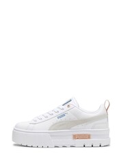 Puma White Mayze Leather Trainers - Image 2 of 6