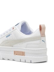 Puma White Mayze Leather Trainers - Image 5 of 6