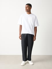 White EDIT V-Neck Boxy Fit T-Shirt - Image 2 of 8