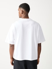 White EDIT V-Neck Boxy Fit T-Shirt - Image 4 of 8