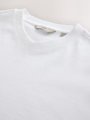 White EDIT V-Neck Boxy Fit T-Shirt - Image 7 of 8