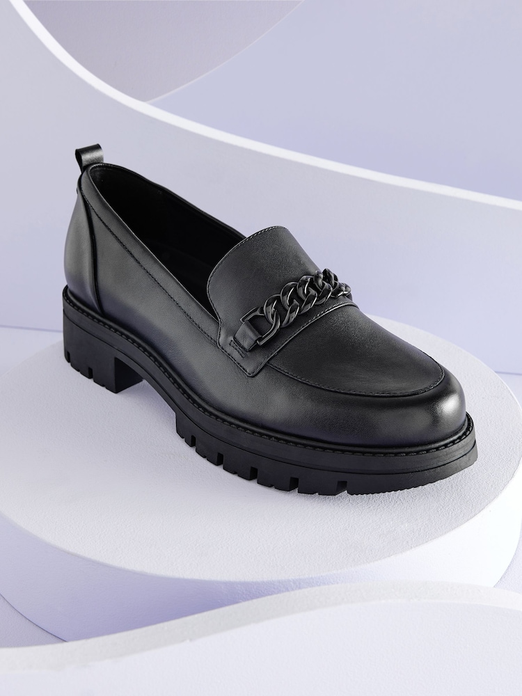 črna - Usnje Forever® Udobje z Motionflex Chunky mokasini - Slika 2 iz 6 črna - Usnje Forever® Udobje z Motionflex Chunky mokasini - Slika 2 iz 6