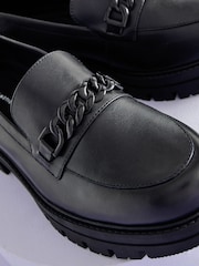 Black Leather Forever® Comfort With Motionflex Chunky Loafers - Image 4 of 6