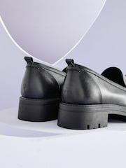 Black Leather Forever® Comfort With Motionflex Chunky Loafers - Image 6 of 6