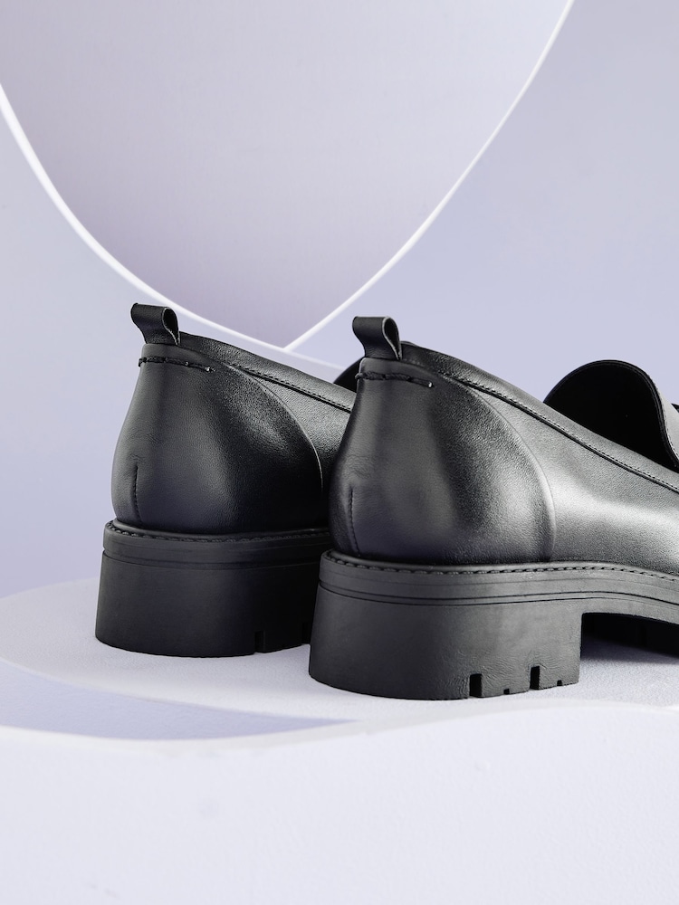 Black Leather Forever® Comfort With Motionflex Chunky Loafers - Image 6 of 6