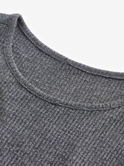 Blue Ribbed High Neck Vest - Image 5 of 5