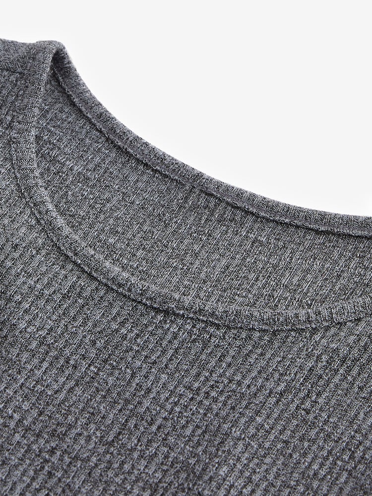 Blue Ribbed High Neck Vest - Image 5 of 5