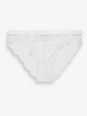 Black/White High Leg Lace Knickers 2 Pack - Image 7 of 7