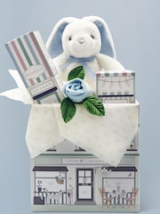 Babyblooms Blue 100% Cotton Bunny Welcome Baby Gift - Image 1 of 9