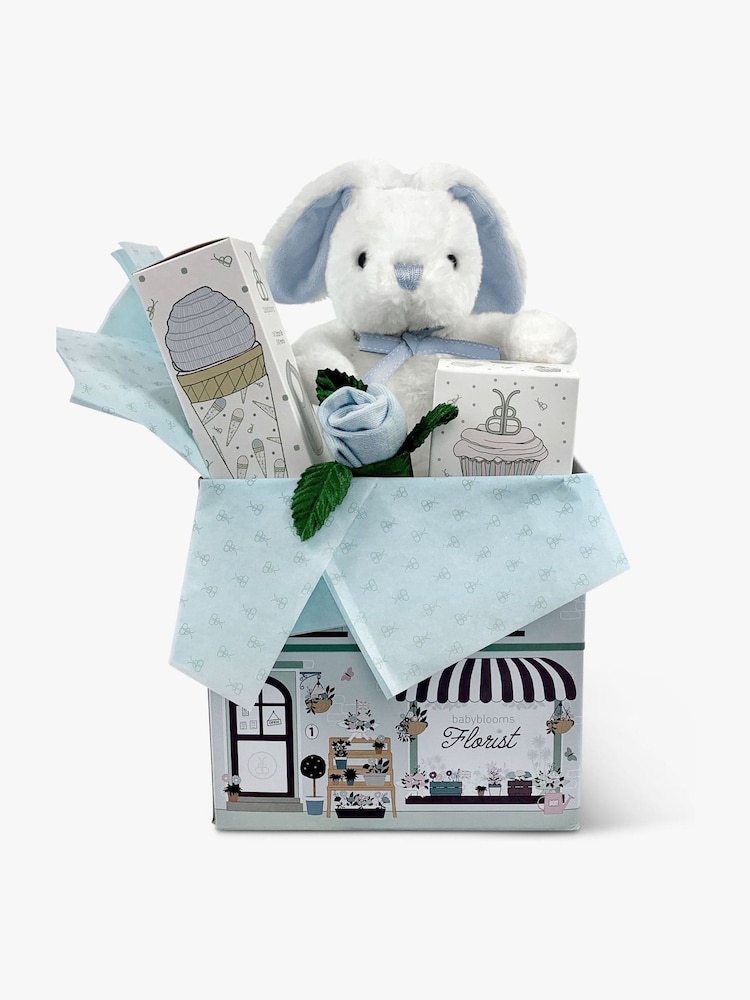 Babyblooms Blue 100% Cotton Bunny Welcome Baby Gift - Image 2 of 9