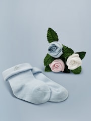 Babyblooms Blue 100% Cotton Bunny Welcome Baby Gift - Image 7 of 9