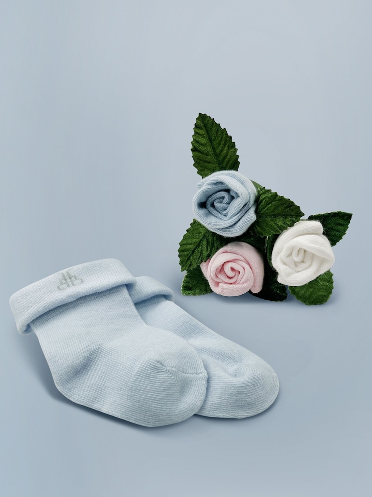 Babyblooms Blue 100% Cotton Bunny Welcome Baby Gift - Image 7 of 9