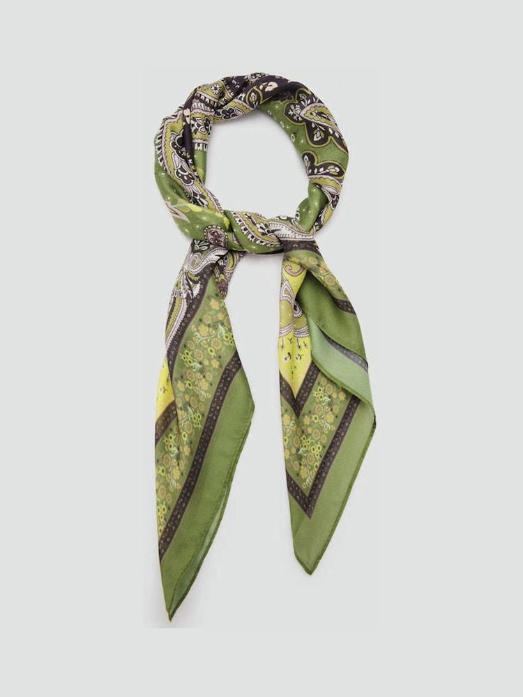 Mango Green Printed Neck Scarf - Image 1 of 3
