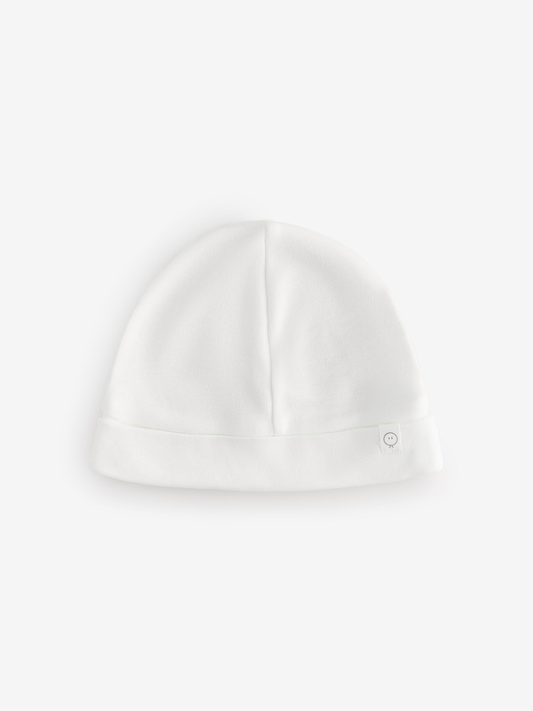 MORI White White Supersoft Baby Hats 2 Pack - Image 2 of 5 MORI White White Supersoft Baby Hats 2 Pack - Image 2 of 5