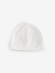 MORI White White Supersoft Baby Hats 2 Pack - Image 3 of 5