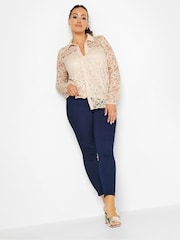 M&Co Nude Lace Shirt - Image 3 of 4