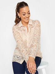 M&Co Nude Lace Shirt - Image 4 of 4